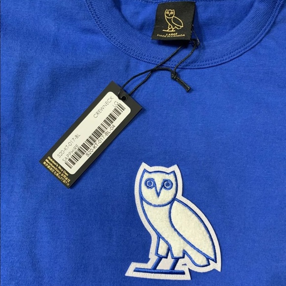 Octobers Very Own OVO Sapphire Blue Crewneck Large - Picture 3 of 6